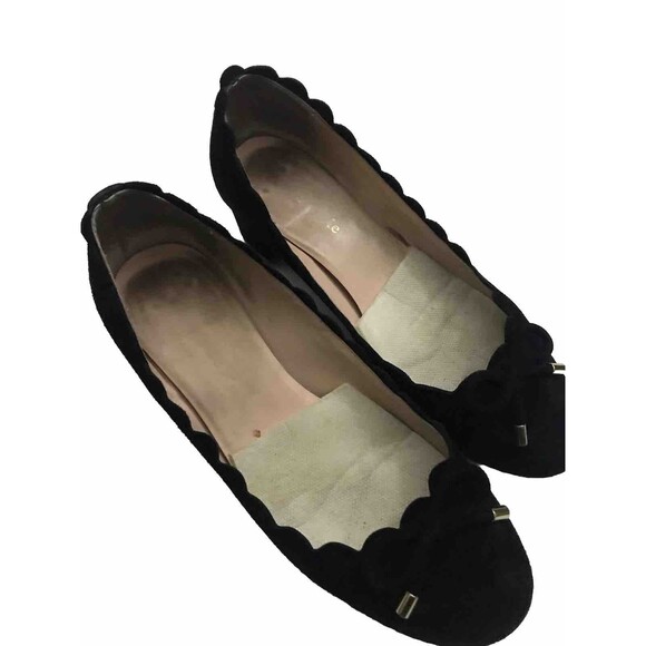 Kate Spade Black Kid Suede Pump/ Shoes Size 6M Black Color - Picture 2 of 13